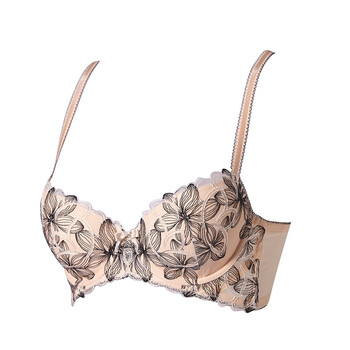 triumph/黛安芬性感蕾丝水袋杯柔美蝴蝶杯集中聚拢文胸16-8370 桔色