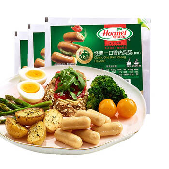 荷美尔hormel一口香热狗肠140g冷藏熟食早餐肠香肠火腿肠烧烤肠一口香