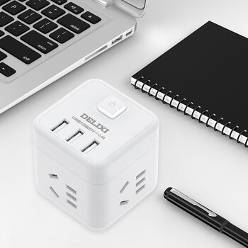 德力西插座魔方插座新国标插线板/插排/排插多孔接线板转换插座 3usb