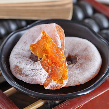 大糖西柿圆柿饼平柿新鲜柿子饼霜降柿饼500g独立包装3件