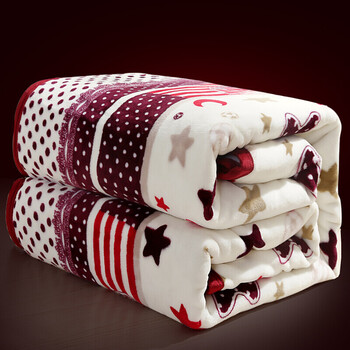 九洲鹿家纺毛毯珊瑚绒毯子床单空调毯法兰绒盖毯 星月传奇 200x230cm