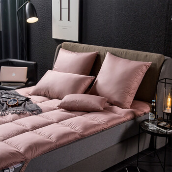 格兰贝恩(globon)家纺 床垫床褥 羽绒鹅毛榻榻米垫被 豆沙色 填充量5.