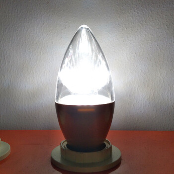 佛山照明(fsl)led灯泡e14小口5w水晶灯节能灯尖泡6500k白光金色晶钻10