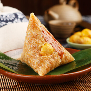 真真老老 嘉兴特产粽子板栗栗子肉粽160克*10只 *3个