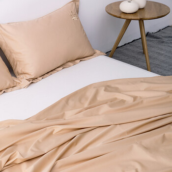 佳佰 床单 单件 床上用品 全棉贡缎60支纯色简约时尚 卡其色 适用 1.