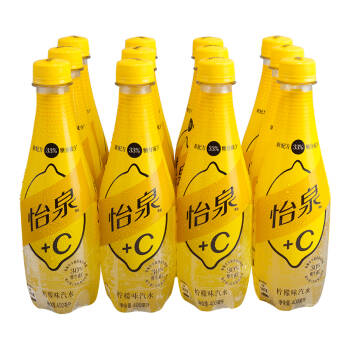 怡泉schweppes c 柠檬味汽水 碳酸饮料 500ml/400ml*12瓶 整箱装