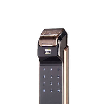 samsung/三星 指纹锁密码锁家用防盗门智能电子锁 shs-p718 棕色
