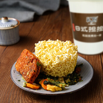 和厨 方便面 日式担担面 fd冻干非油炸泡面 大块料包 65g*6桶 整箱装