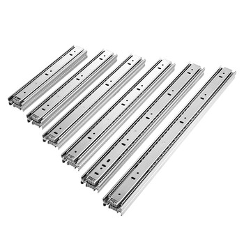 悍高(higold)抽屉轨道钢珠阻尼自锁45三节轨滑轨导轨 20寸