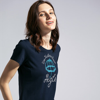 aigle 艾高 女士圆领短袖t恤 aumbrella s8 深海军蓝 8133180142 38