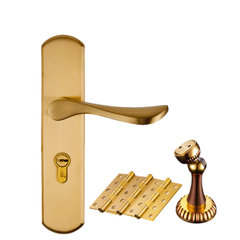 三环纯铜门锁现代简约室内静音卧室房门实木门锁具shct-1323 金拉丝