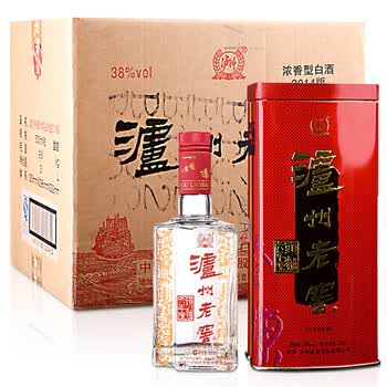 【京东超市】泸州老窖 六年陈头曲铁盒装 38度500ml*6瓶 整箱装439.00