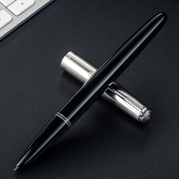 英雄(hero)616中号黑色暗尖铱金钢笔墨水笔学生