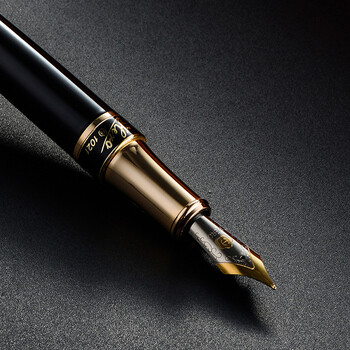 英雄(hero)黑色铱金钢笔墨水笔明尖 1021