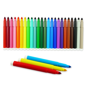amos可水洗水彩笔 儿童绘画工具 24色水彩笔 凑单品