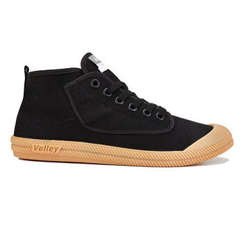 volley高帮帆布鞋 黑色高邦板鞋 2018新款高腰 焦糖饼干鞋 潮男鞋