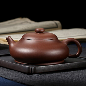 品茶忆友 茶具 宜兴紫砂壶泡茶壶全手工 邵军亚 扁瓢壶260cc 139.00