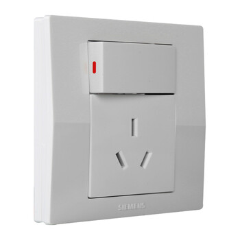 开关插座面板 官方旗舰店悦动系列雅白色电源插座 10a三孔带开关