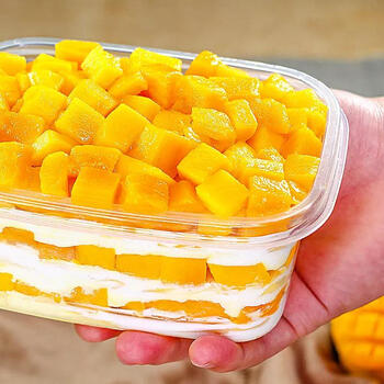 下午茶500g盒装 顺丰冷链空运 芒果千层盒子