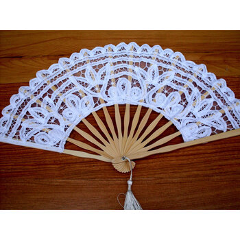 夏奇琳花边蕾丝扇手工刺绣双层扇道具舞蹈扇宫廷 折叠扇子定做暂无
