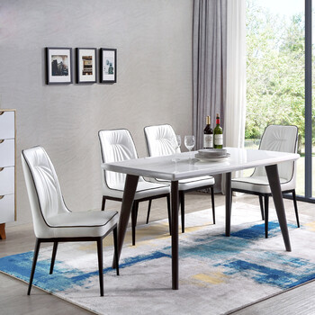 左右餐桌椅 餐厅组合 烤漆实木 djw029e 016y-5 白亮光 餐桌 016y-5