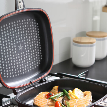 happycall 韩国双面锅平底不粘锅气压无烟煎锅plus