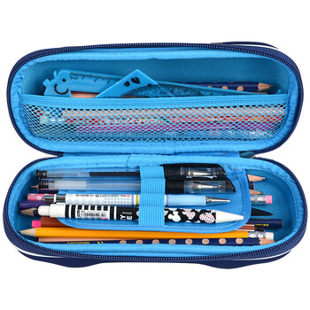 香港yome 小学生笔盒笔袋 汽车造型3d定型 深蓝色