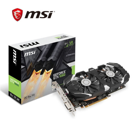 微星（MSI）GeForce GTX 1060 飙风 6G 1759-1544MHz GDDR5 192BIT PCI-E 3.0 吃鸡显卡1849元