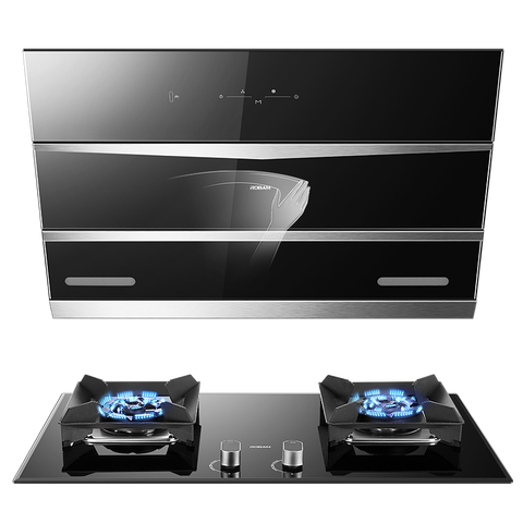 老板 静音侧吸烟灶套装