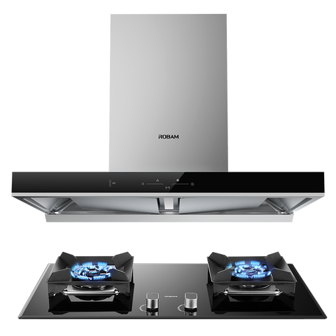 老板 双腔双拢烟灶套装