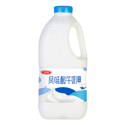 三元原味桶装酸奶