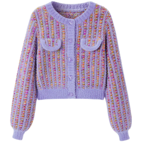 太平鸟 小香风法式开衫