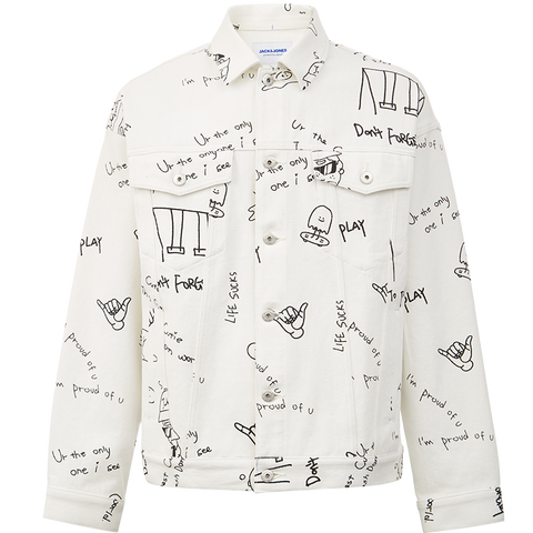 杰克·琼斯 印花牛仔外套
