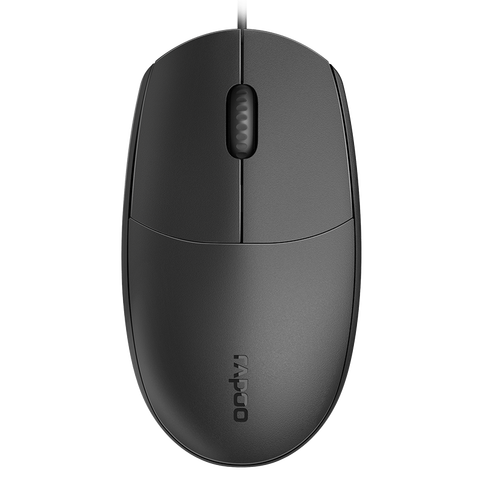 雷柏 黑色有线鼠标