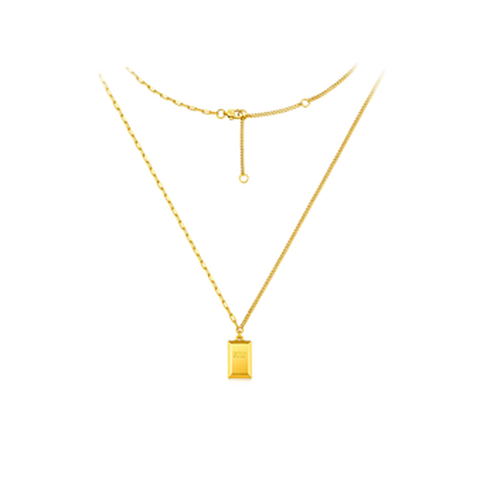 六福珠宝 小金条项链