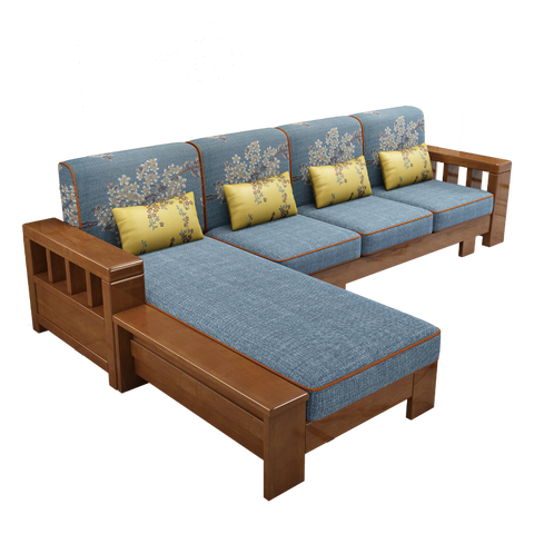 小木窝 实木转角沙发