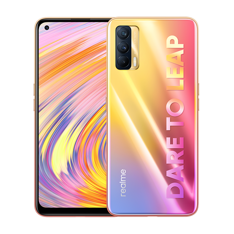 realme锦鲤色闪充手机