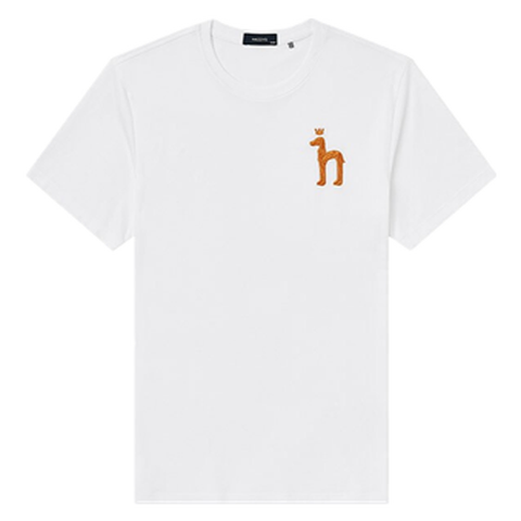 哈吉斯简约绣花T恤