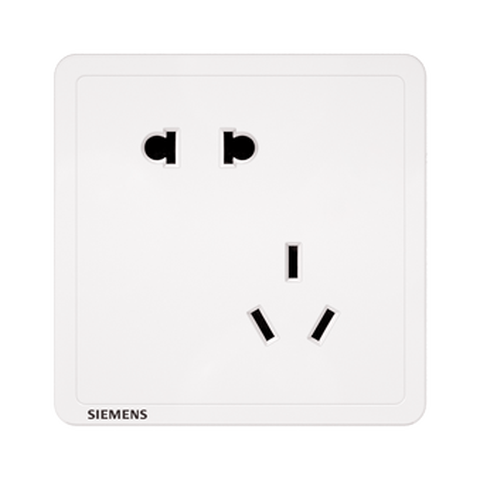 西门子 斜五孔电源插座