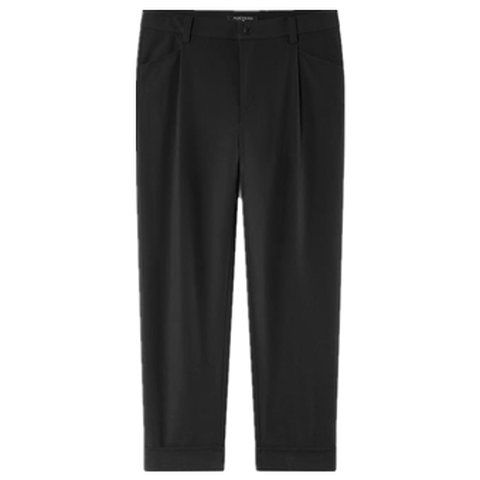 太平鸟卷边九分西裤