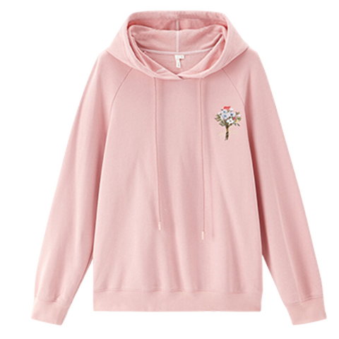 茵曼花卉绣花卫衣