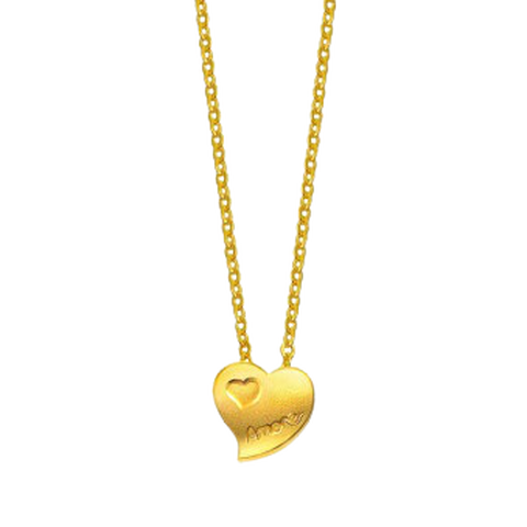 周生生 爱心黄金项链