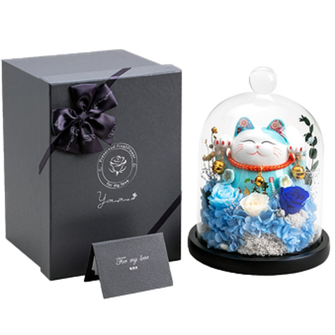 依雯然 招财猫永生花