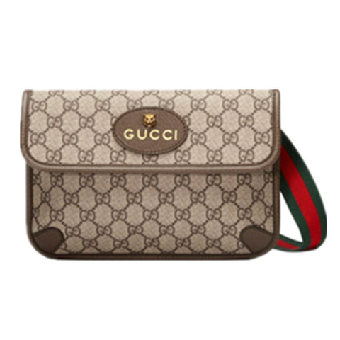 古驰 简约帆布腰包