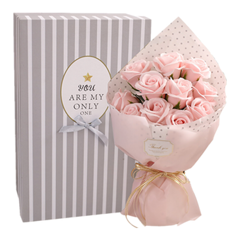 初朵粉色玫瑰花礼盒