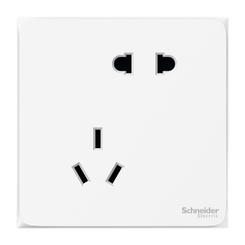 施耐德 错位五孔插座