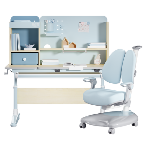 黑白调学习时光桌椅套装