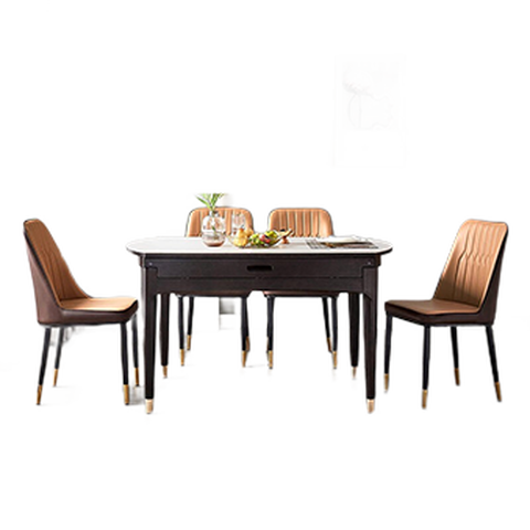 林氏木业 可伸缩餐桌椅