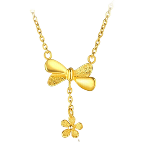 六福珠宝蝶恋兰姿项链