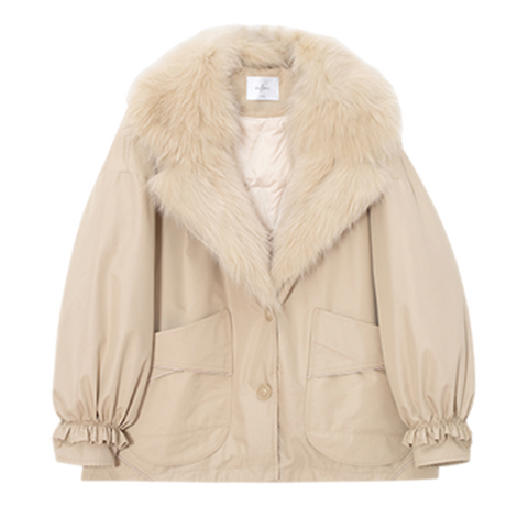 伊芙丽大毛领羽绒服